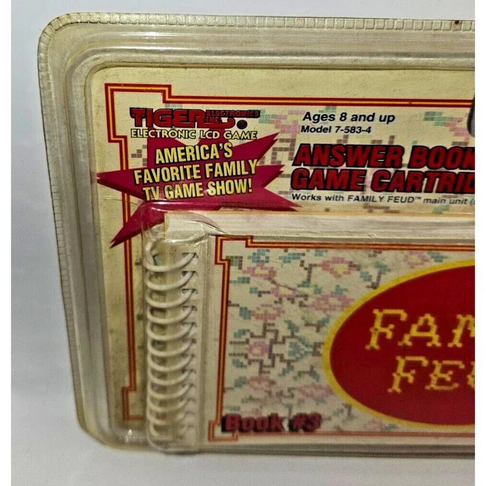 Vtg FAMILY FEUD GAME Cartridge 3 Tiger Toy Game & Answer Books Electronics NOS
